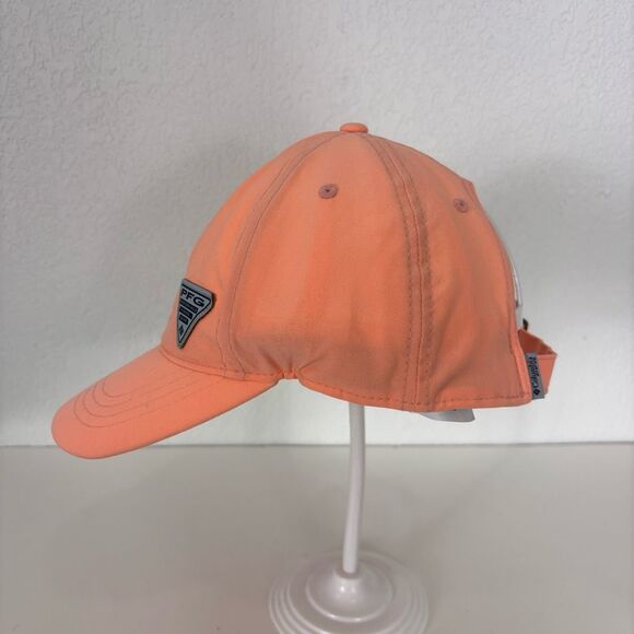 Columbia Neon Orange PFG Baseball Hat Adjustable Unisex - Picture 3 of 7